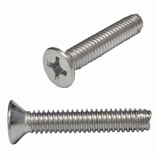 FPTC612S #6-32 X 1/2" Flat Head, Phillips, Thread Cutting Screw, Type-F, 18-8 Stainless